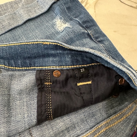 7 Seven for All Mankind Denim Medium Wash Shorts Size 27 - Picture 3 of 3
